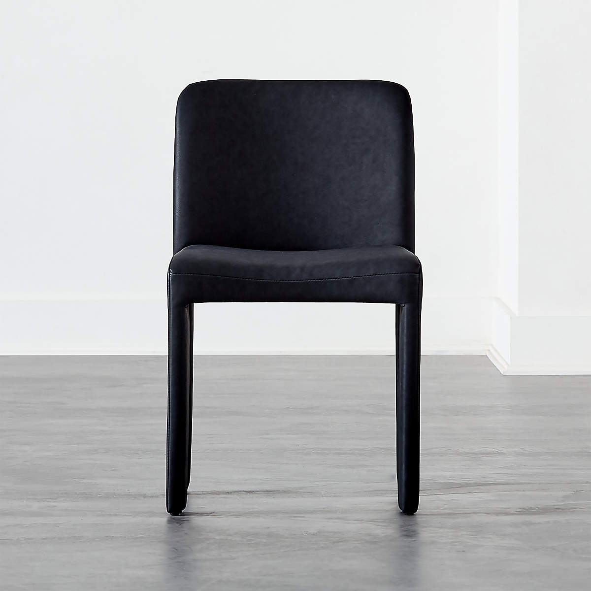 HIDE FAUX LEATHER BLACK DINING CHAIR thumbnail 7
