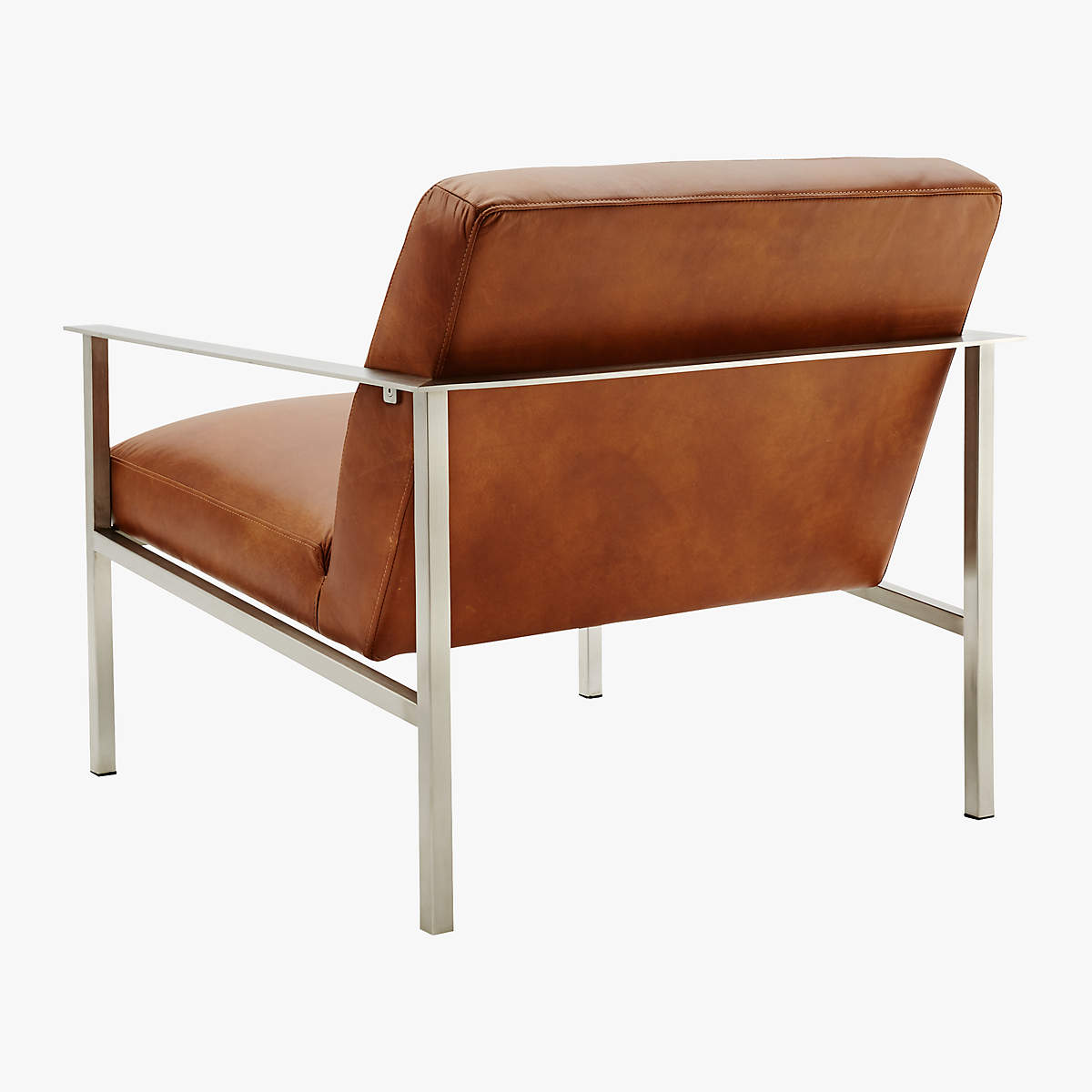 CUE BROWN LEATHER LOUNGE CHAIR thumbnail 4