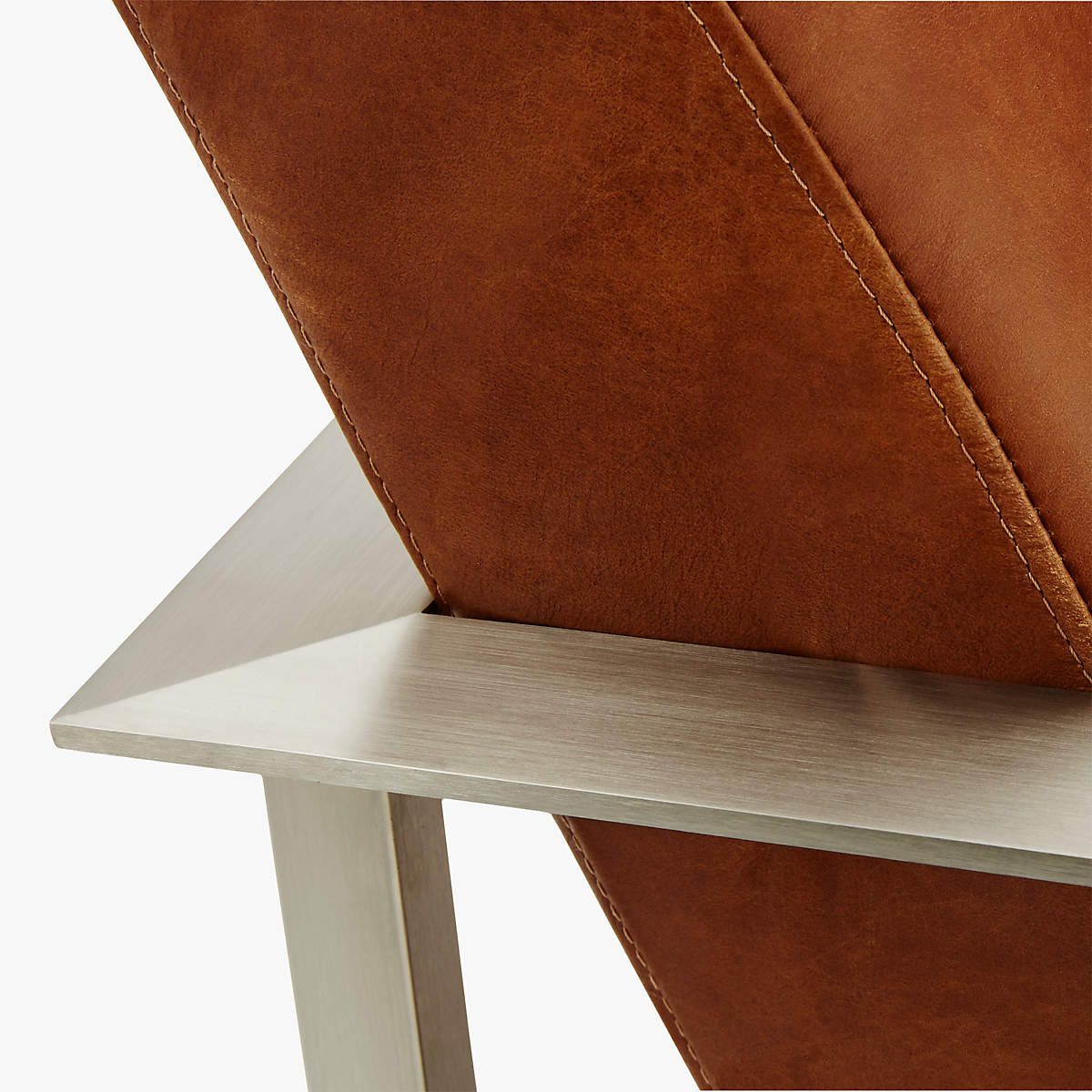 CUE BROWN LEATHER LOUNGE CHAIR thumbnail 5