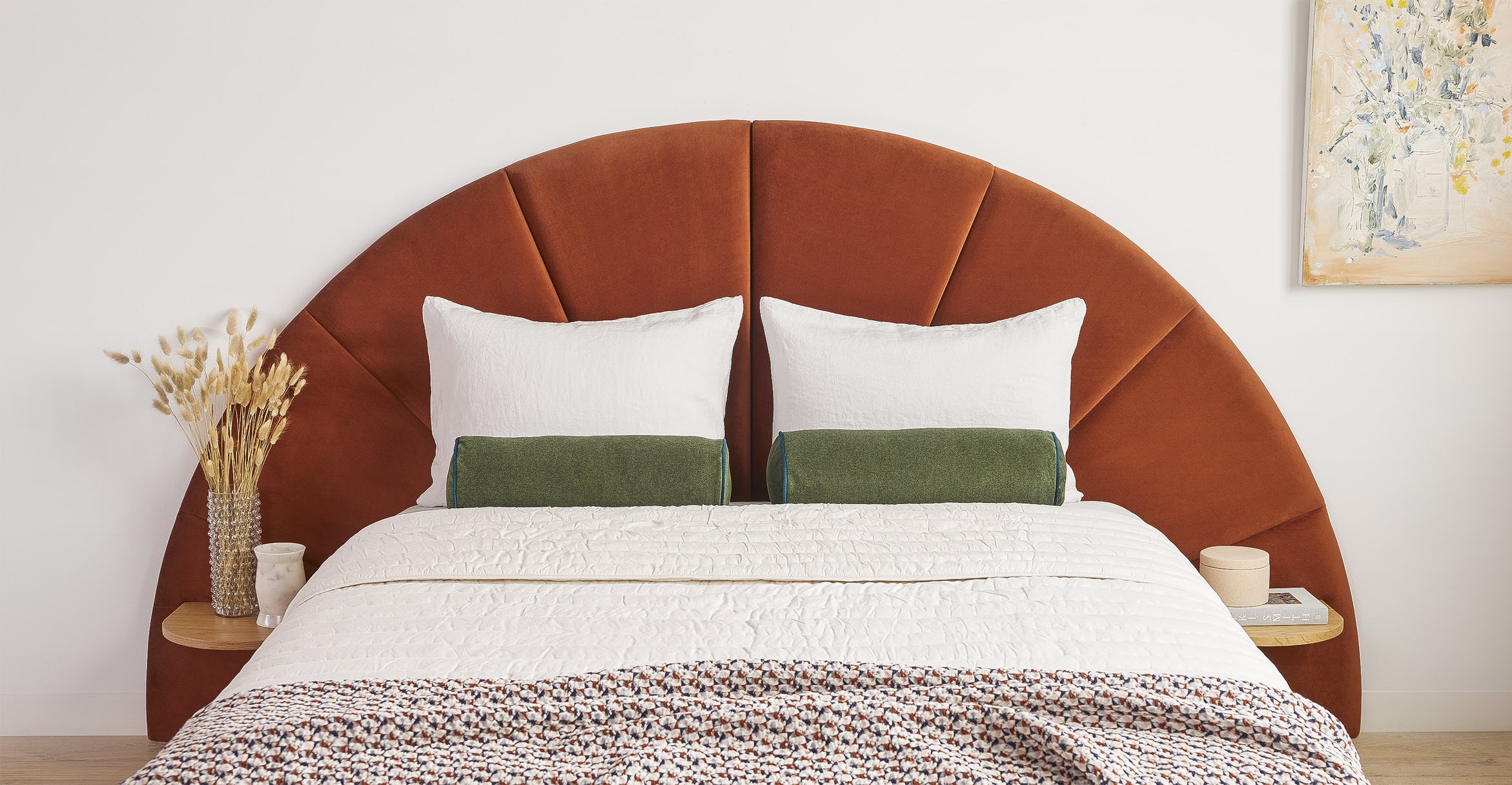 Almelo Sumac Red Headboard Bed-Queen thumbnail 2