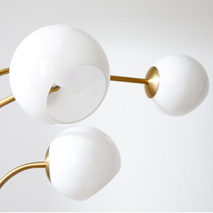 Staggered Glass 3 Light Adjustable Floor Lamp thumbnail 4