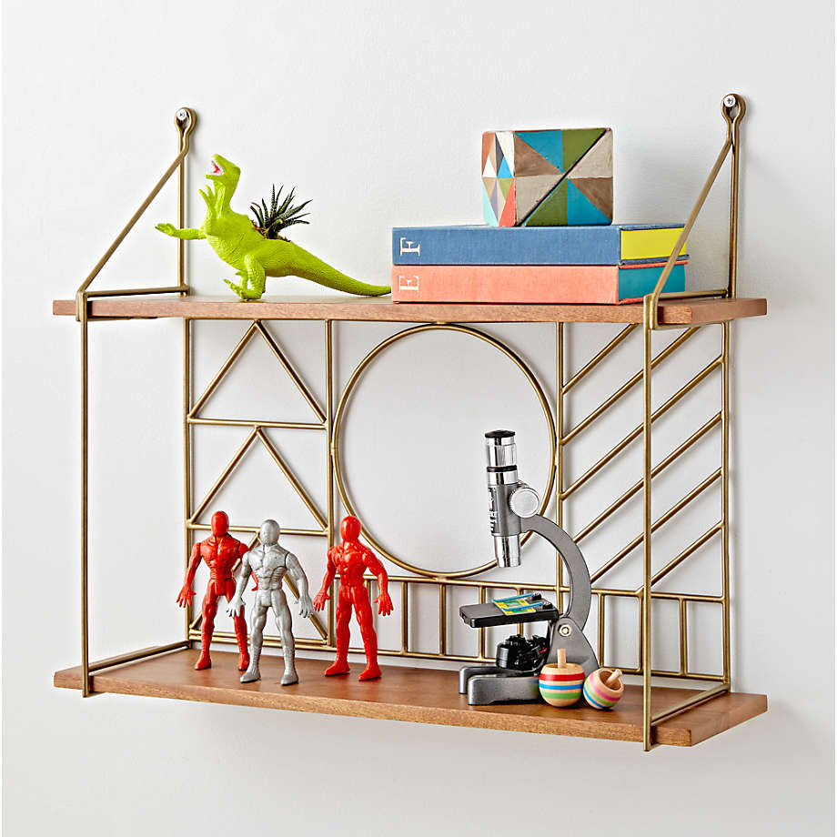 Geometric Metal Wire Wall Shelf thumbnail 2