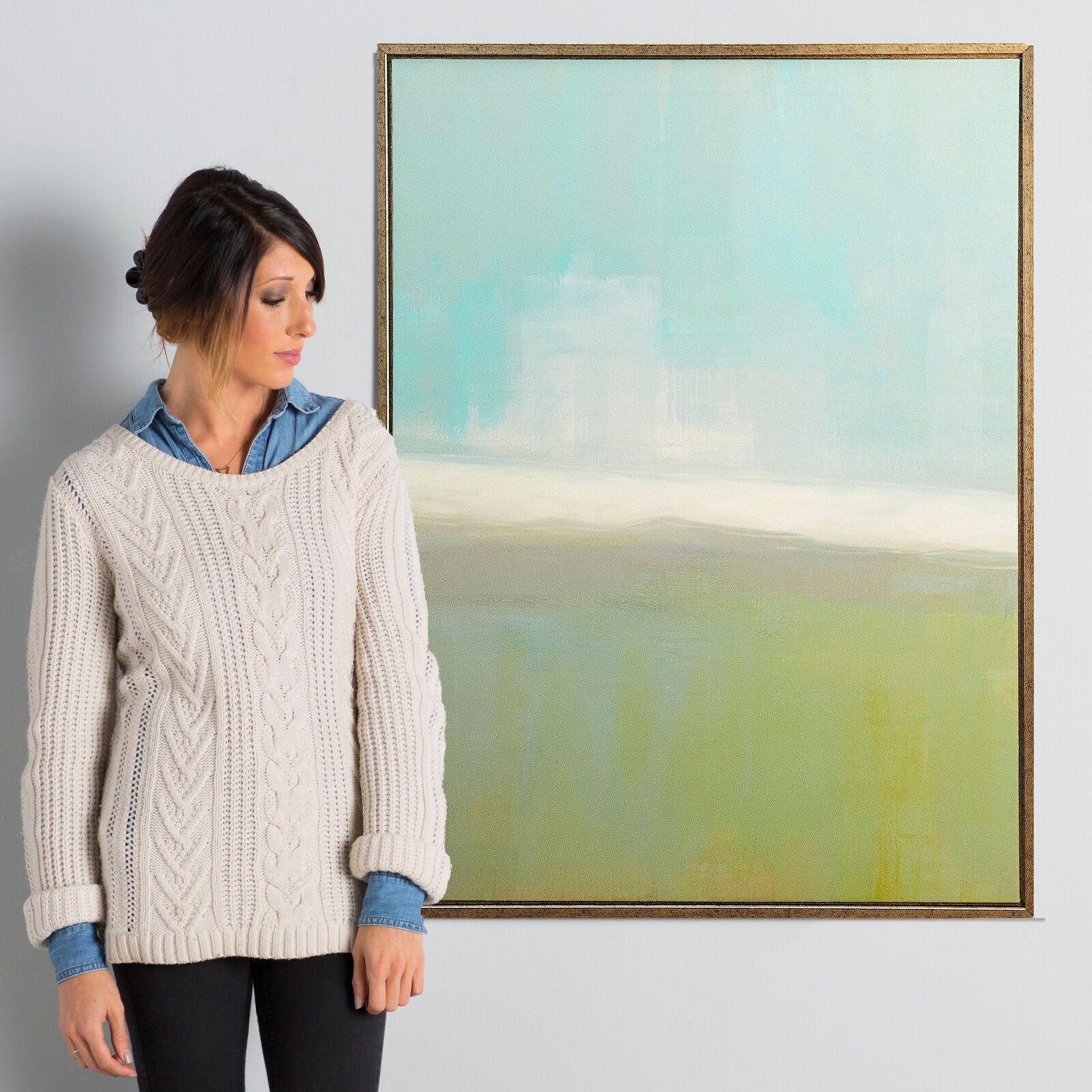 Coastal Abstract Canvas  Framed on Canvas with Frame thumbnail 2