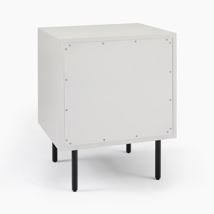 Quinn Wood Nightstand - White/Antique Bronze thumbnail 4