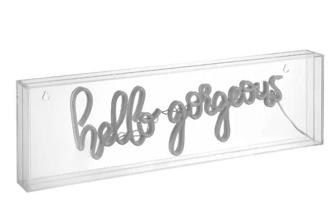 Hello Gorgeous Contemporary Glam Acrylic Box Pendant thumbnail 2