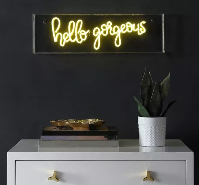Hello Gorgeous Contemporary Glam Acrylic Box Pendant thumbnail 3