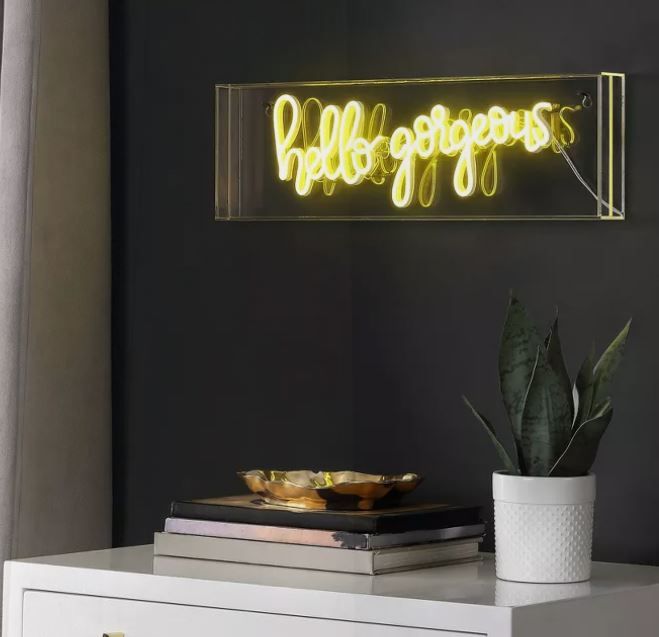 Hello Gorgeous Contemporary Glam Acrylic Box Pendant thumbnail 4