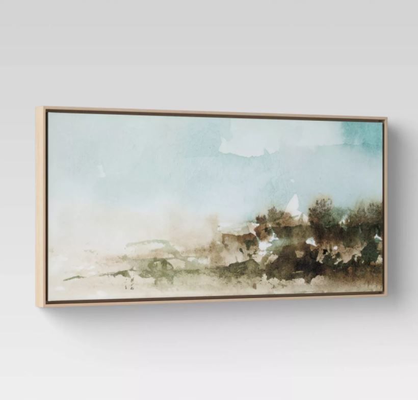 Watercolor Landscape Framed Canvas Project 62 With Frame thumbnail 3