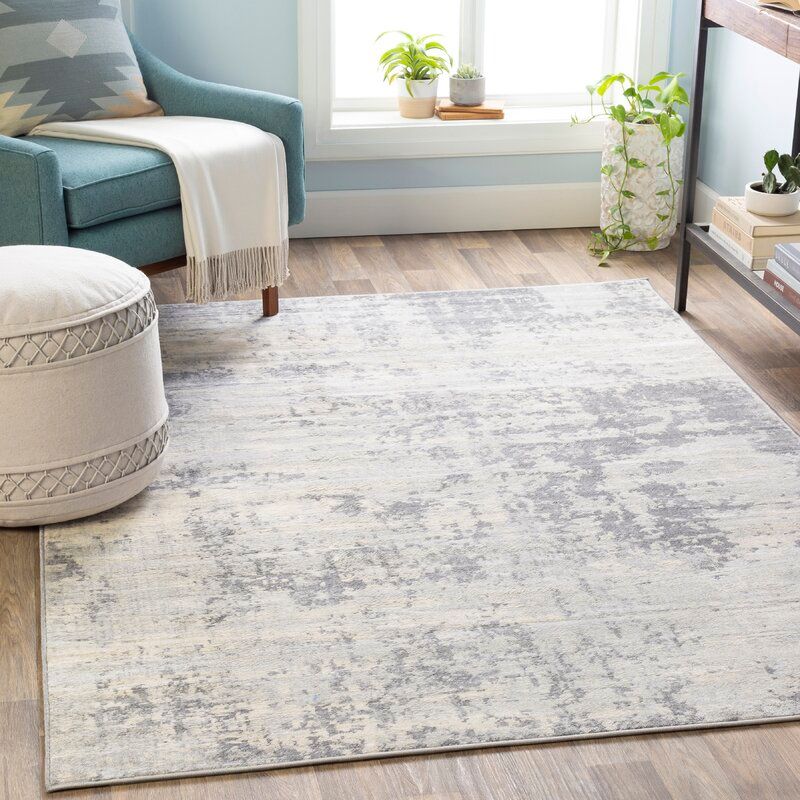 Mindi Abstract Gray Cream Area Rug thumbnail 2