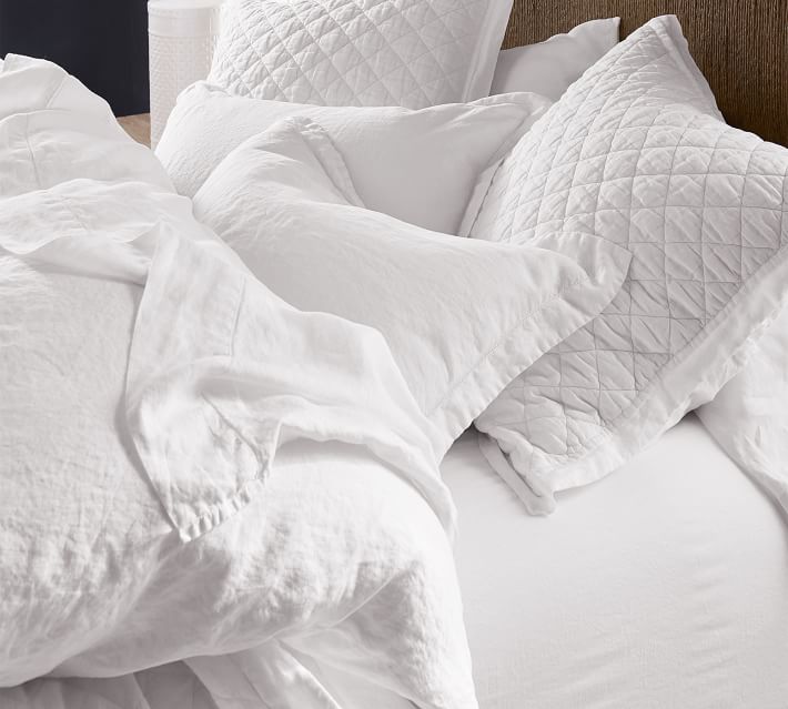 Belgian Flax Linen Duvet Cover and Shams with insert thumbnail 2