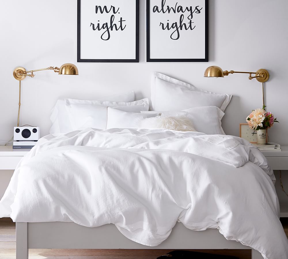 Belgian Flax Linen Duvet Cover and Shams with insert thumbnail 3