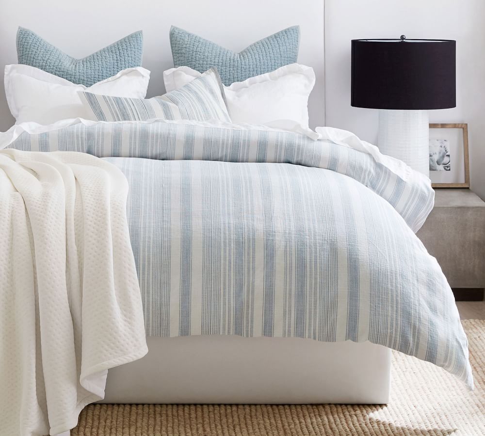 Hawthorn Striped Cotton Duvet Cover thumbnail 2