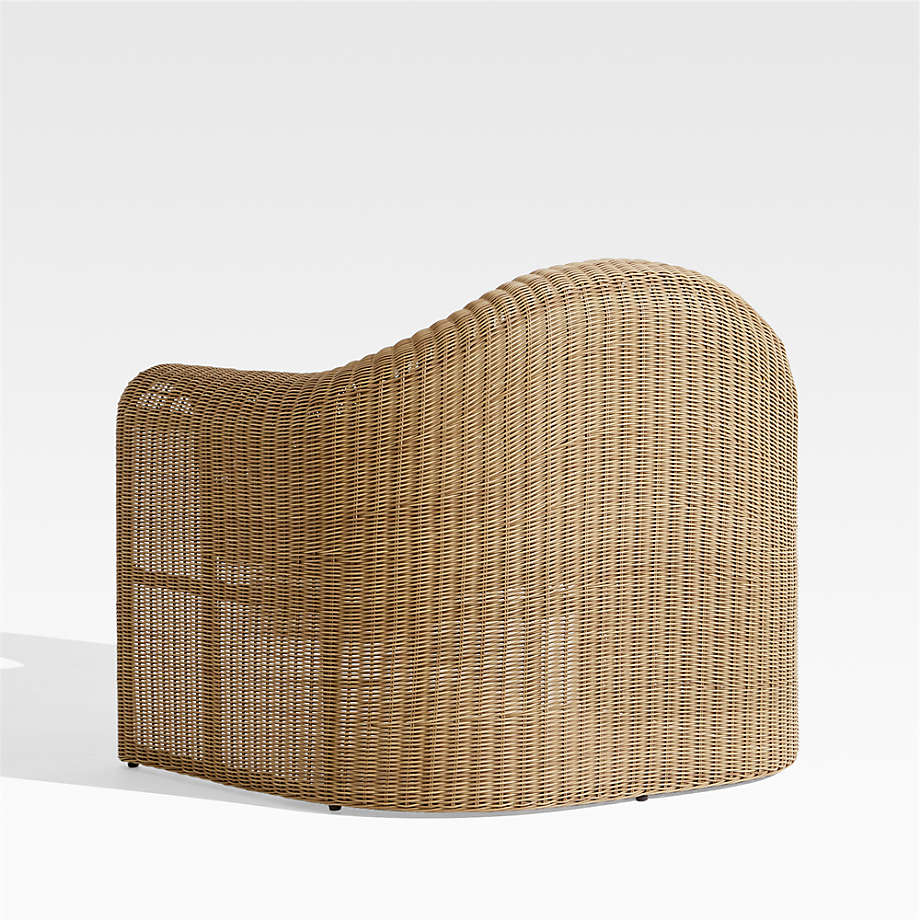 Simeon Outdoor Wicker Lounge Chair with Cushion thumbnail 5