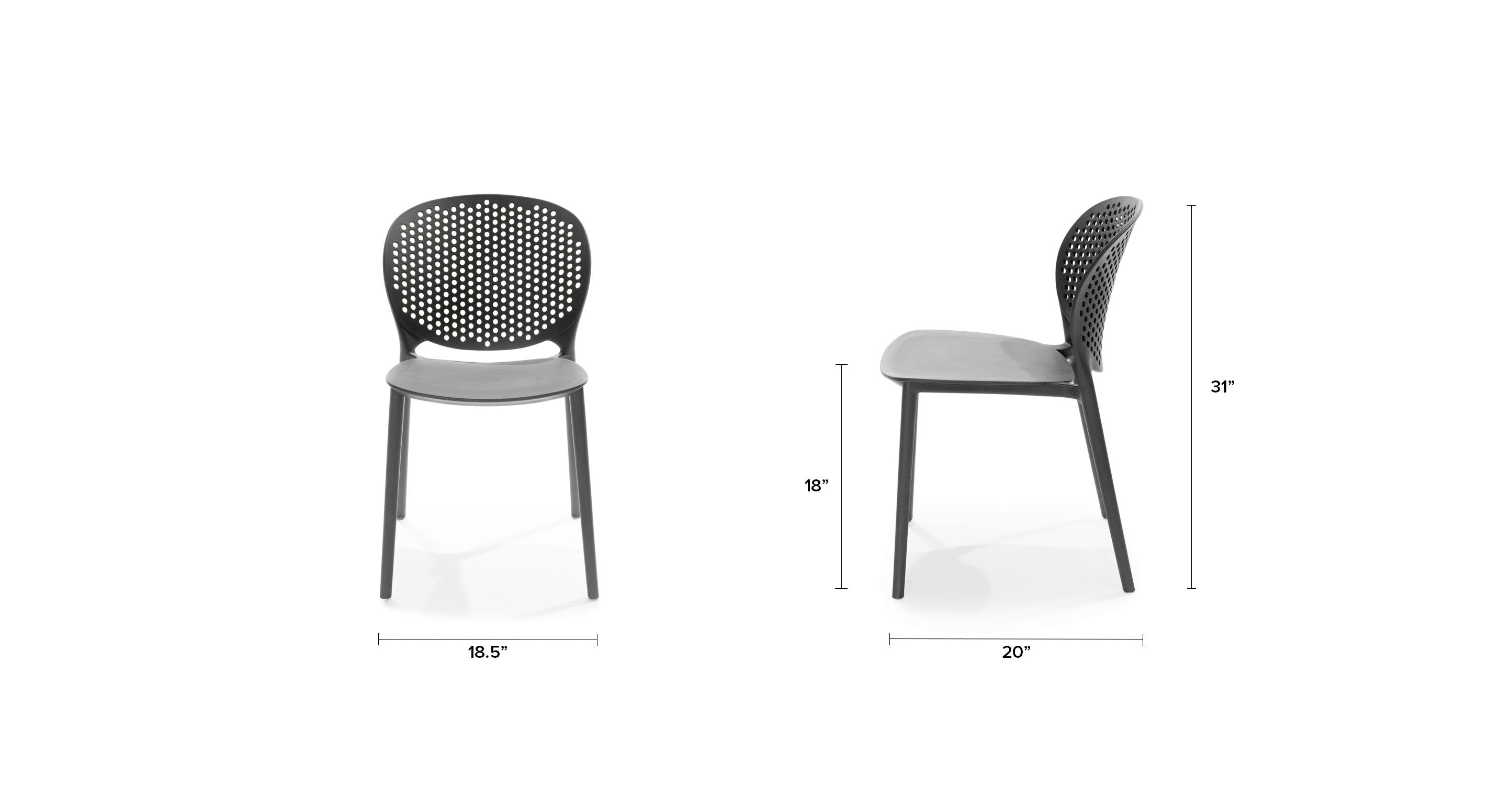 Dot Graphite Dining Chair Set Of 2 thumbnail 8