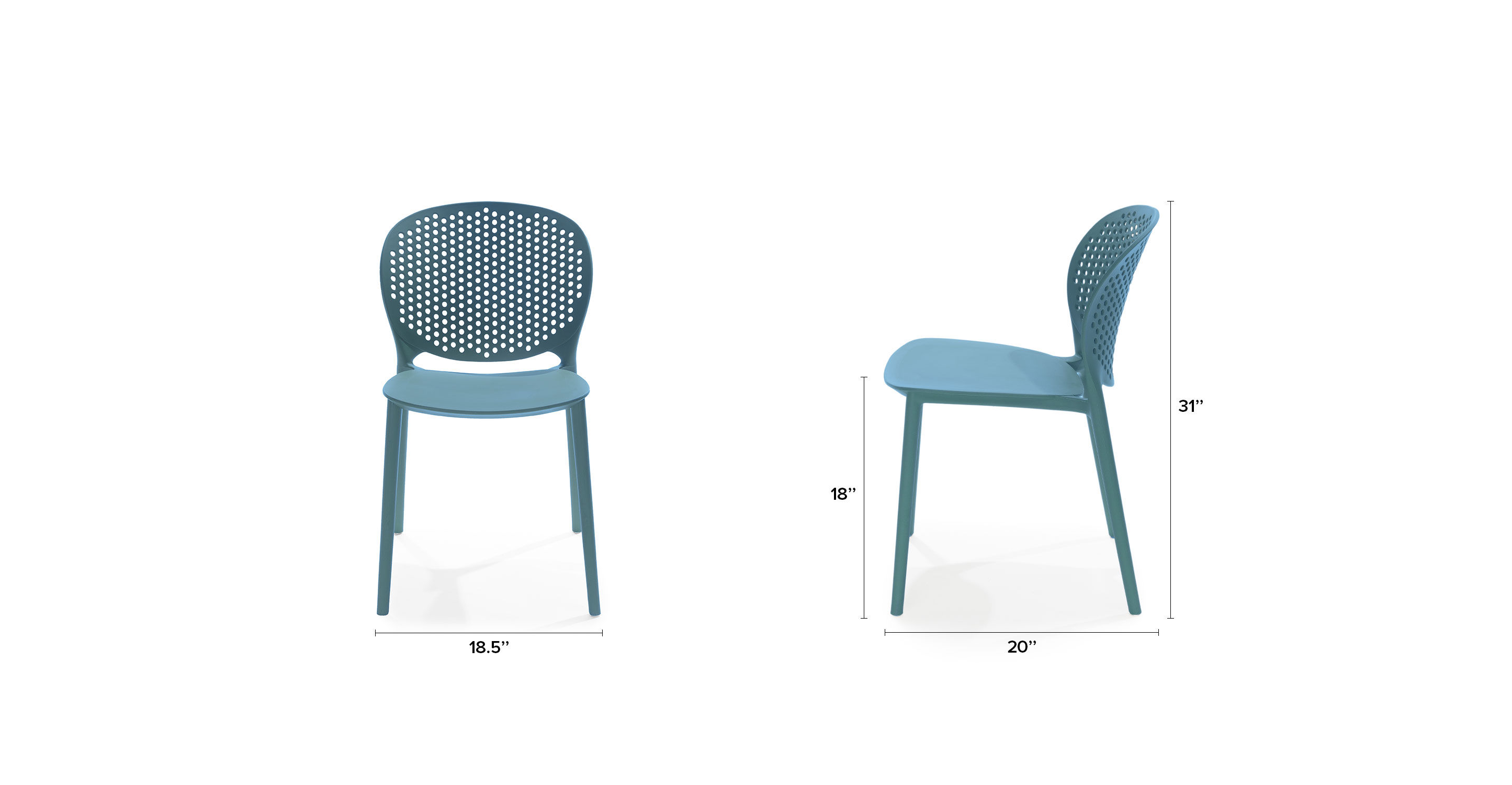 Dot Surf Blue Dining Chair Set Of 2 thumbnail 8