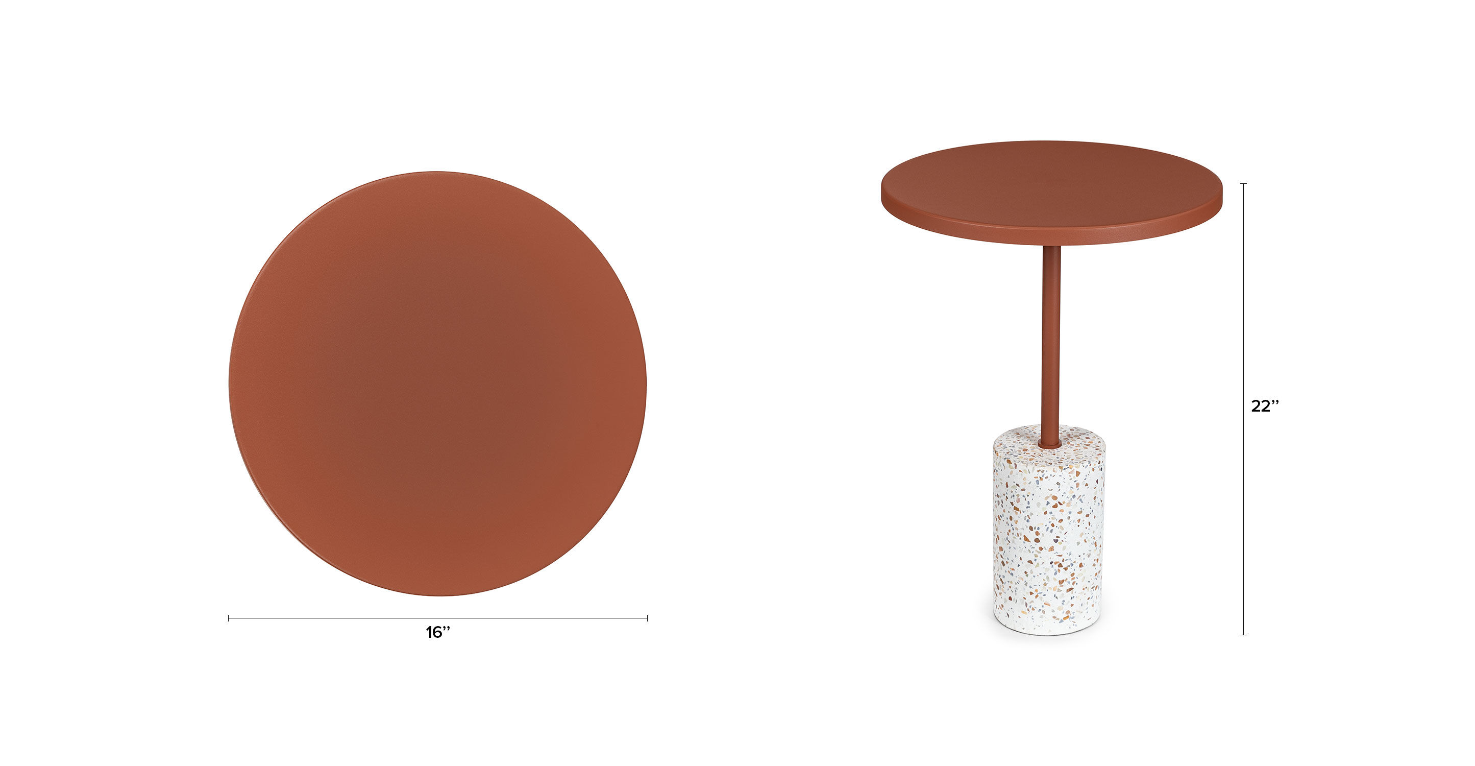 Narro Terrazzo Rust Side Table thumbnail 5