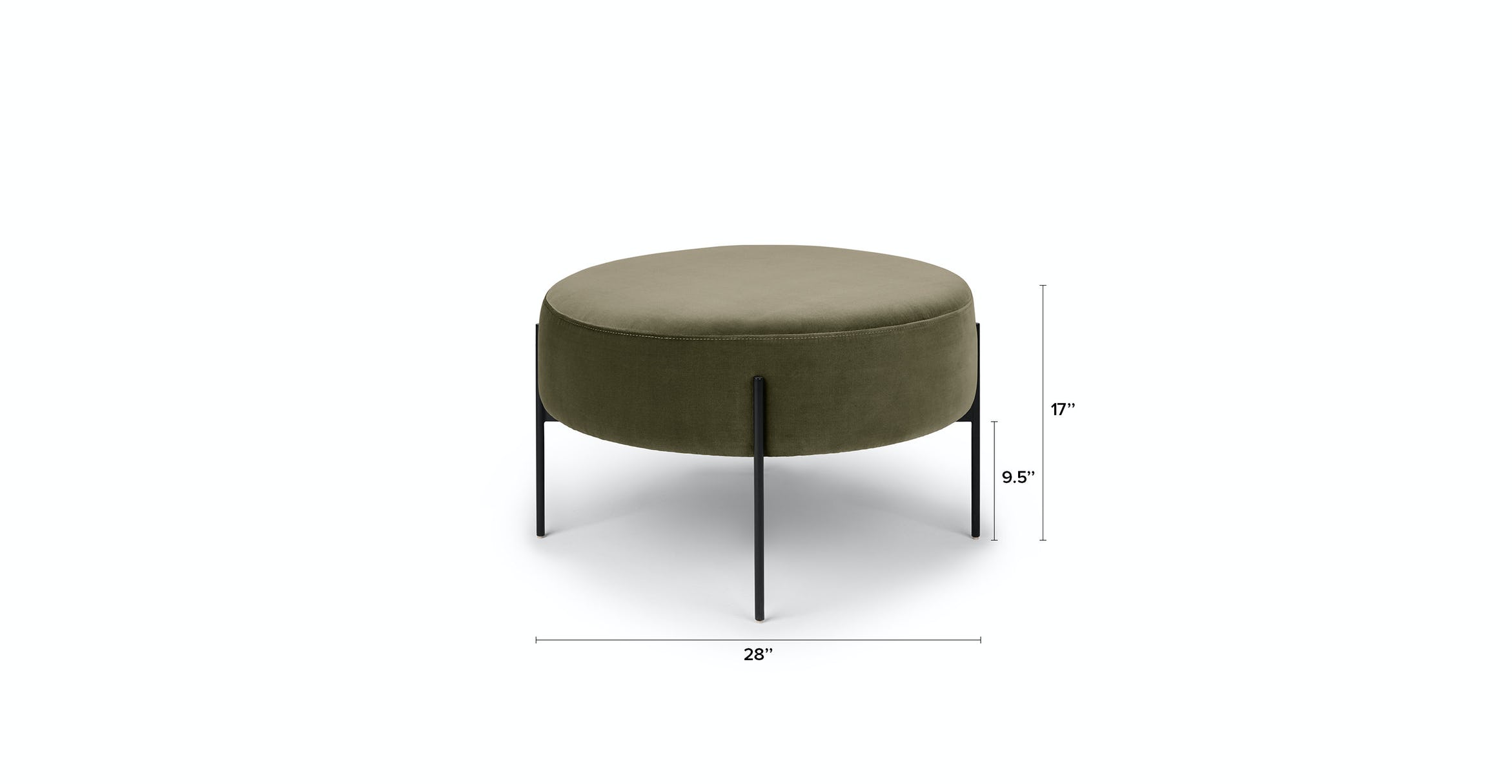 Macca Juniper Green Ottoman thumbnail 6