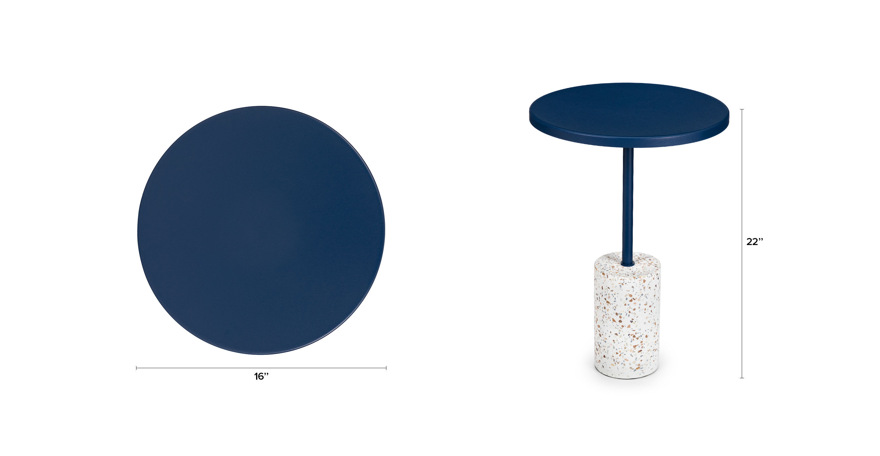Narro Terrazzo Navy Side Table thumbnail 5