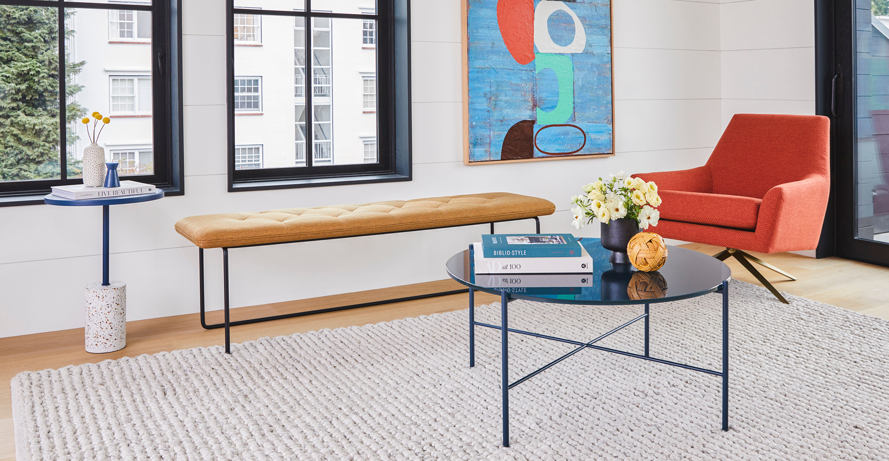 Narro Terrazzo Navy Side Table thumbnail 6