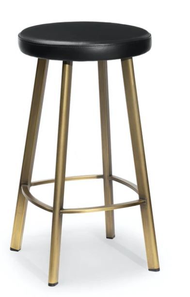 Saldo Black Leather Counter Stool thumbnail 2