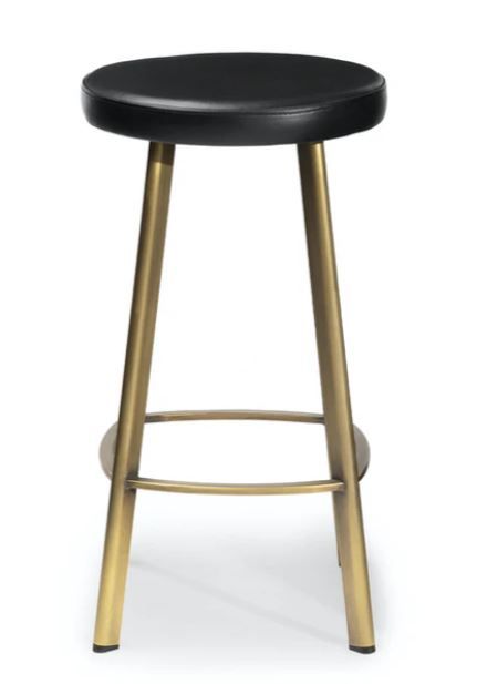 Saldo Black Leather Counter Stool thumbnail 3