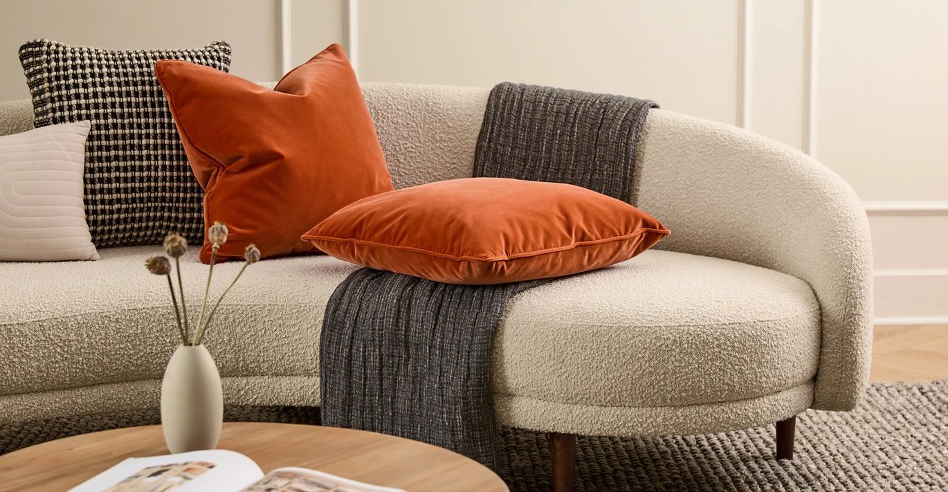 Lucca Persimmon Orange Pillow Set thumbnail 2