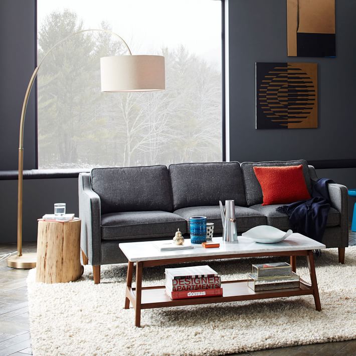 Overarching Linen Shade Floor Lamp thumbnail 2