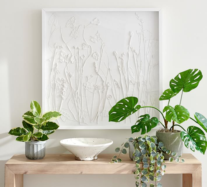 Faux Trailing Variegated String Of Hearts Houseplant thumbnail 3