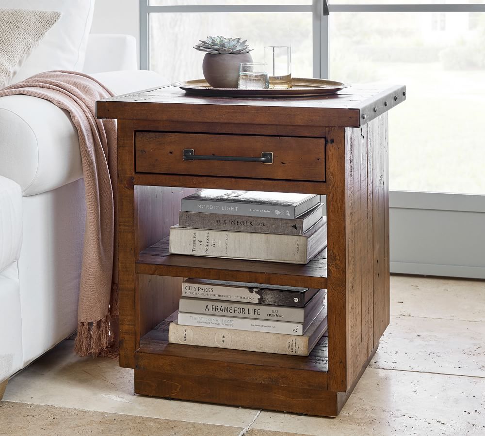 Novato Reclaimed Wood End Table thumbnail 3