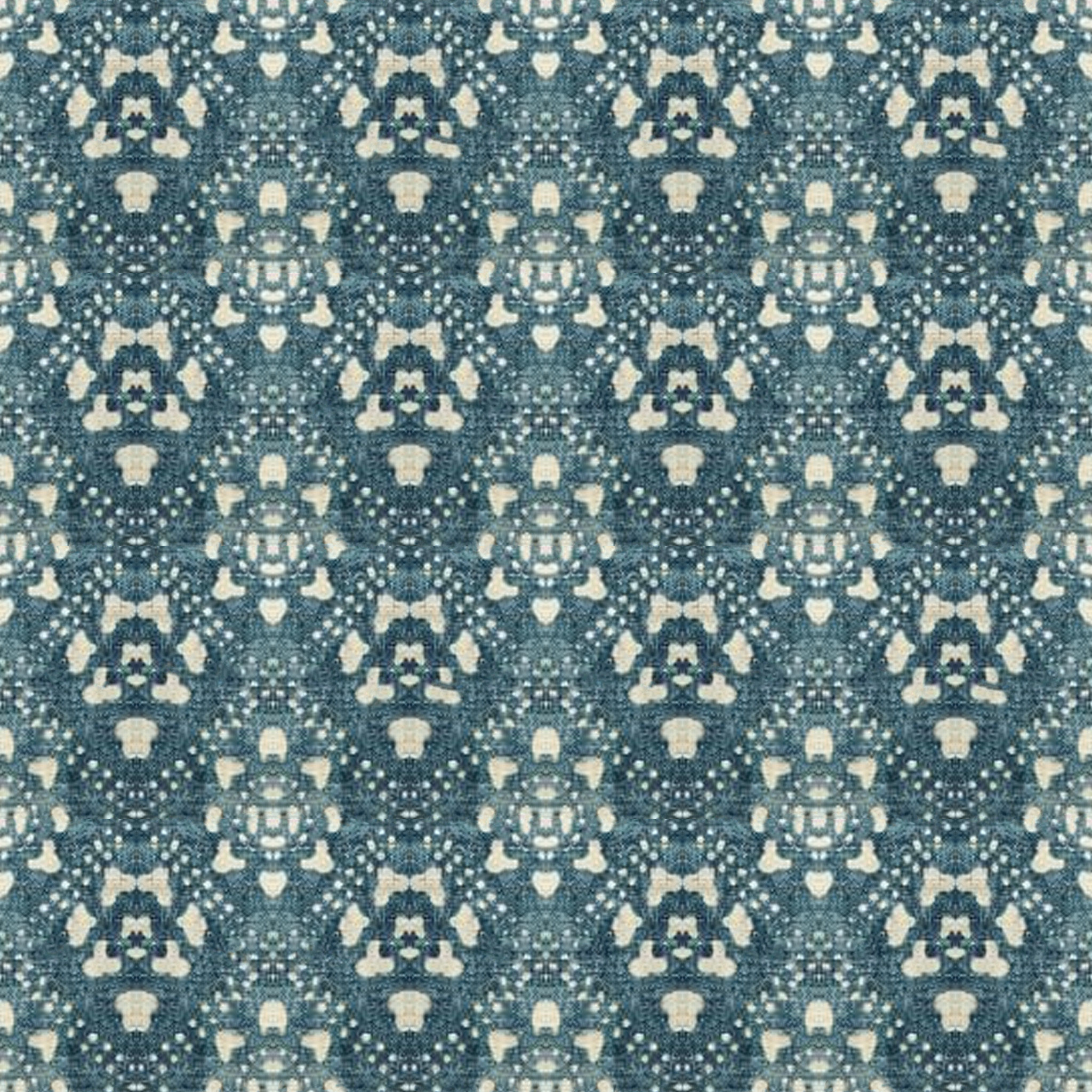 Leada Print Pillow Cover Blue Multi Without insert thumbnail 3