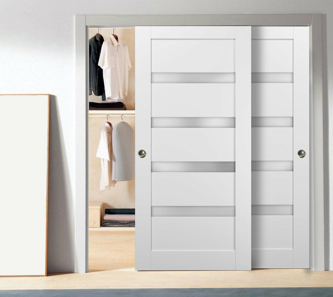 Quadro Glass Sliding Closet Doors thumbnail 2