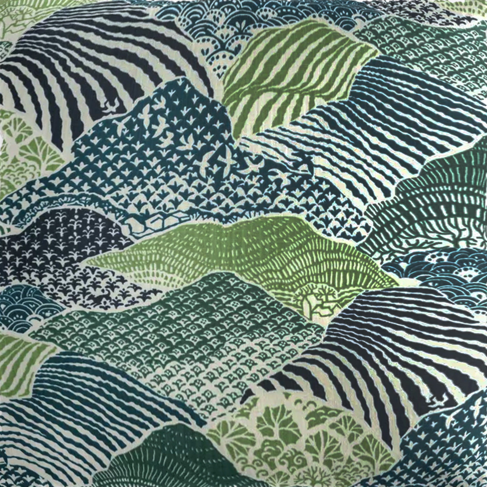 Hillside Square Cotton Pillow Cover with insert thumbnail 3