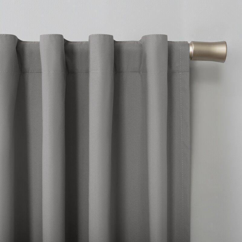Solid Max Blackout Thermal Rod Pocket Single Curtain Panel thumbnail 3