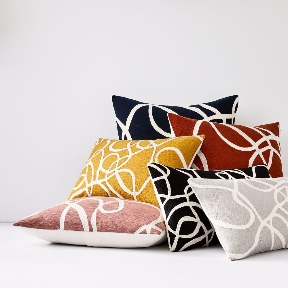 Crewel Rope Pillow Cover Without insert thumbnail 2