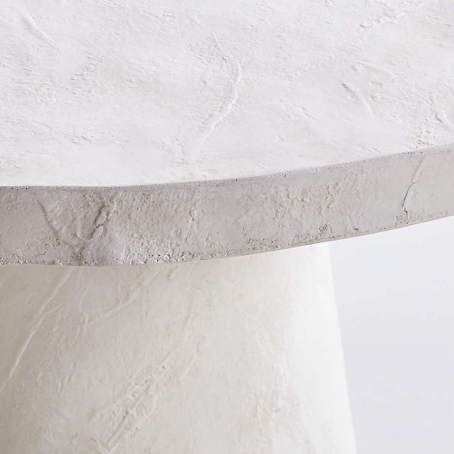Willy White Plaster Pedestal Bistro Table thumbnail 3