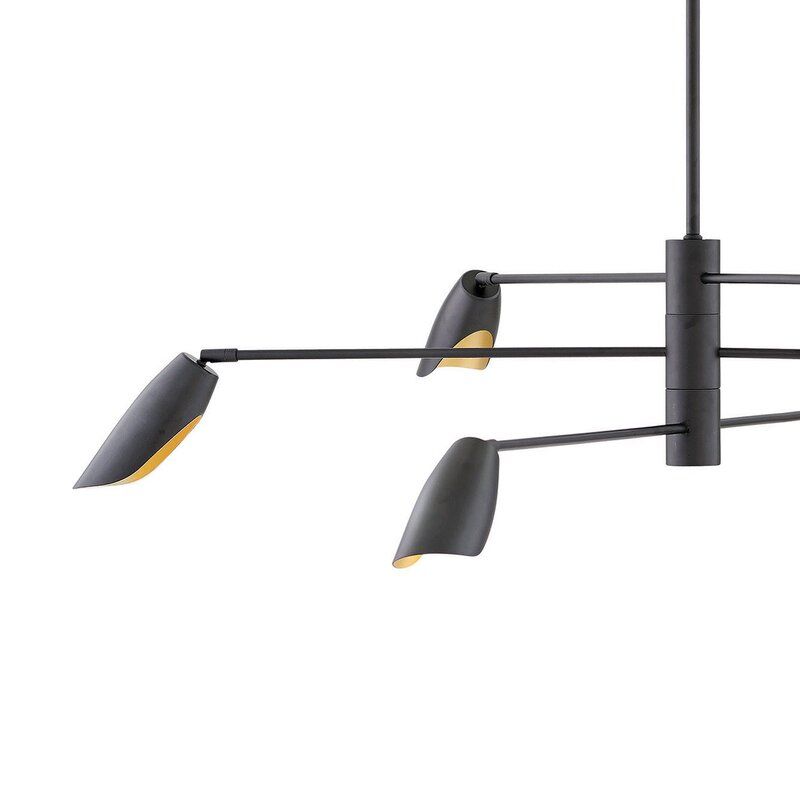 Bowery Light Sputnik Modern Linear Chandelier thumbnail 2