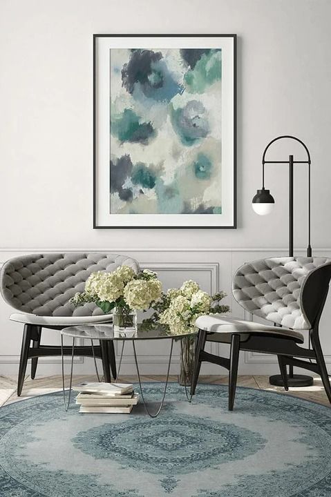 Victoria Slate Blue Rug thumbnail 2