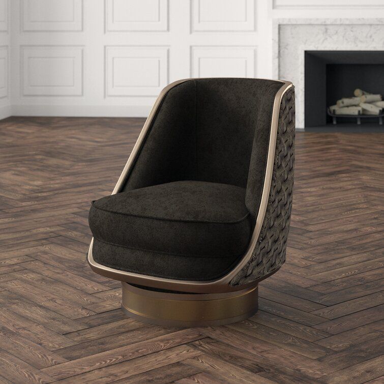 Wide Polyester Swivel Slipper Chair thumbnail 5