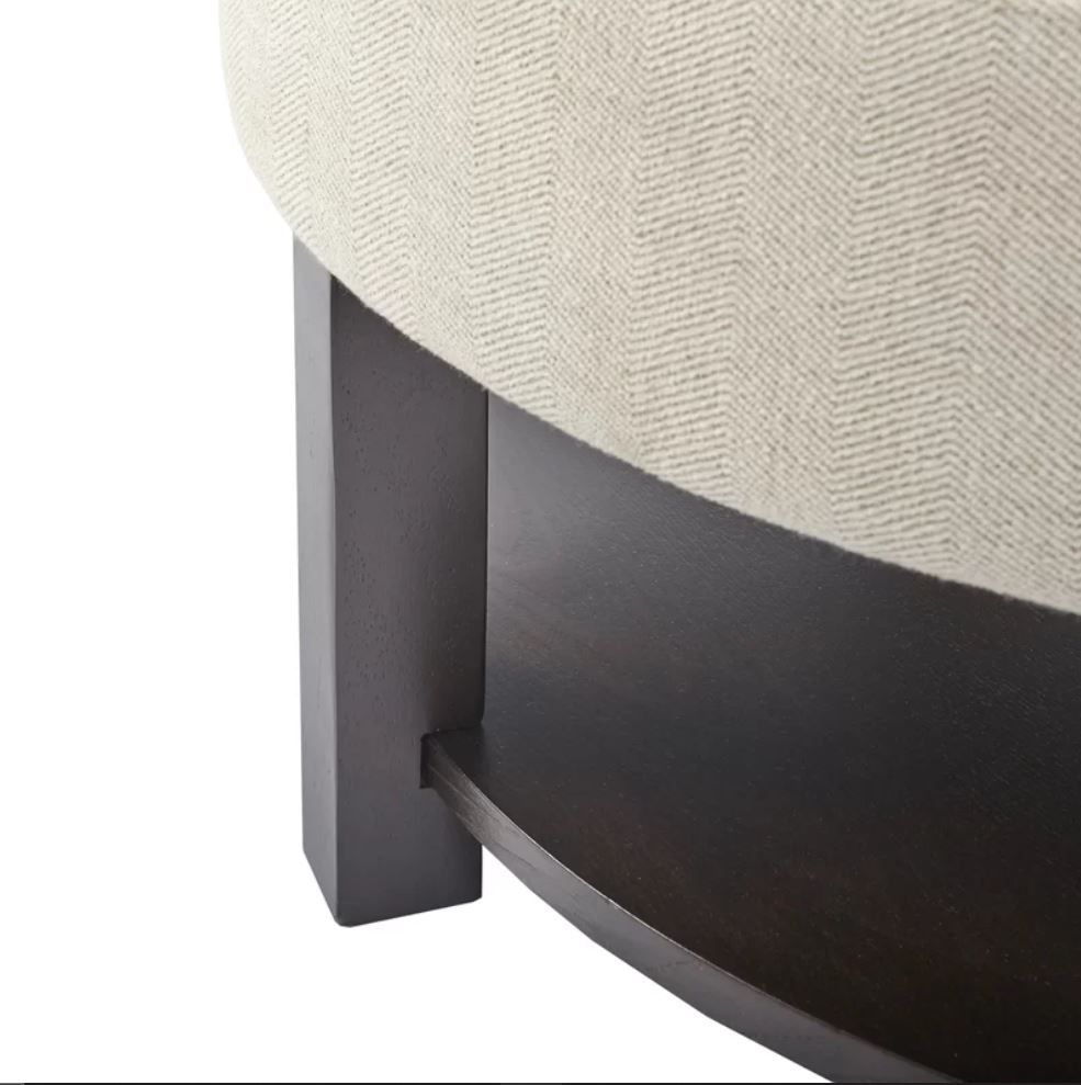 Darell Tufted Round Storage Ottoman thumbnail 3
