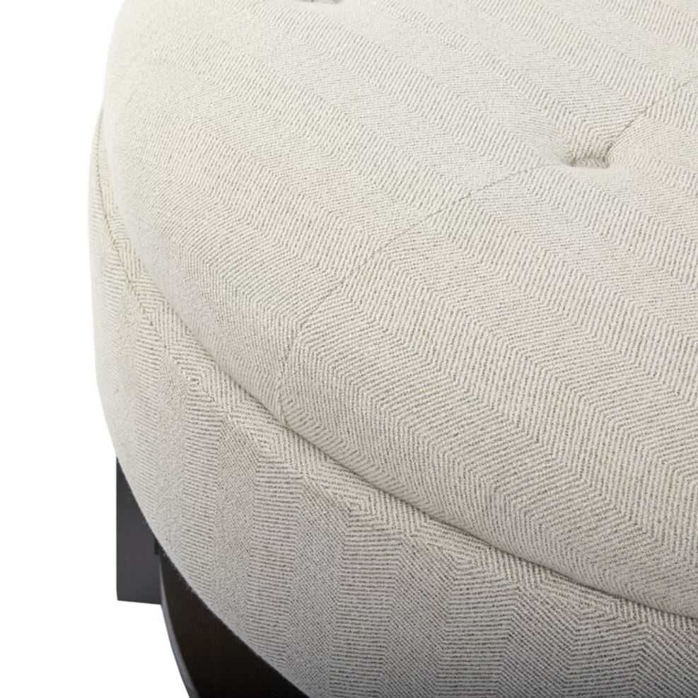 Darell Tufted Round Storage Ottoman thumbnail 5