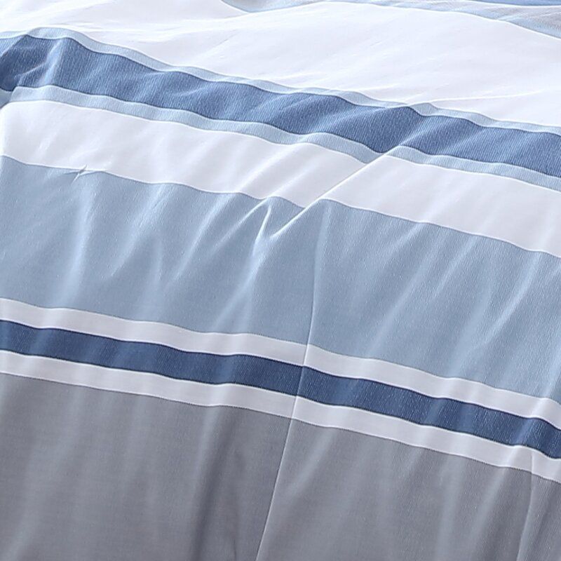 Trimmer BlueWhite Standard Cotton TC Reversible Comforter Set thumbnail 2