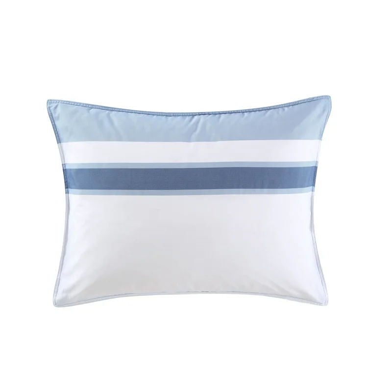 Trimmer BlueWhite Standard Cotton Pillow thumbnail 3