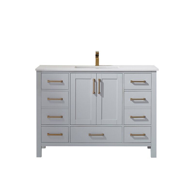 Ryland Single Bathroom Vanity Set Paris Gray thumbnail 3