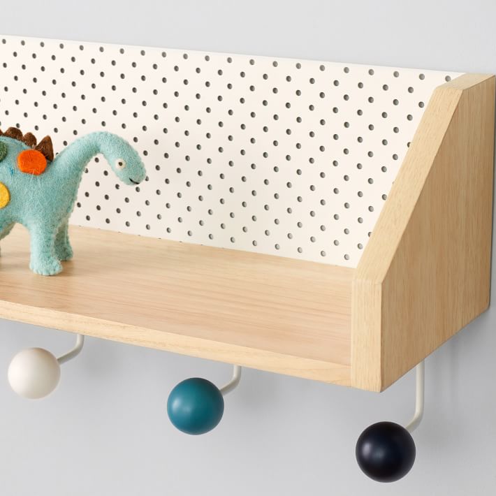 Modern Polka Dot Shelf and Hooks thumbnail 2