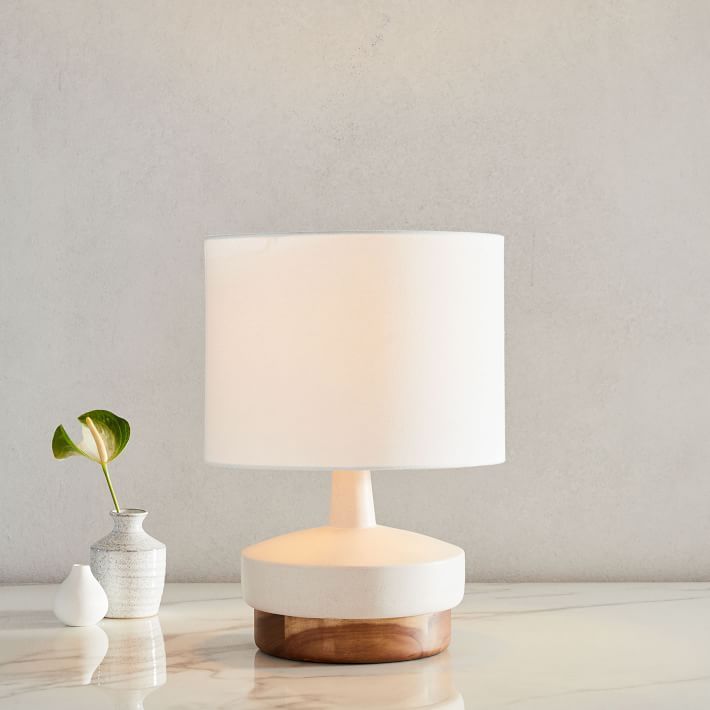 Wood & Ceramic Table Lamp - Small thumbnail 2