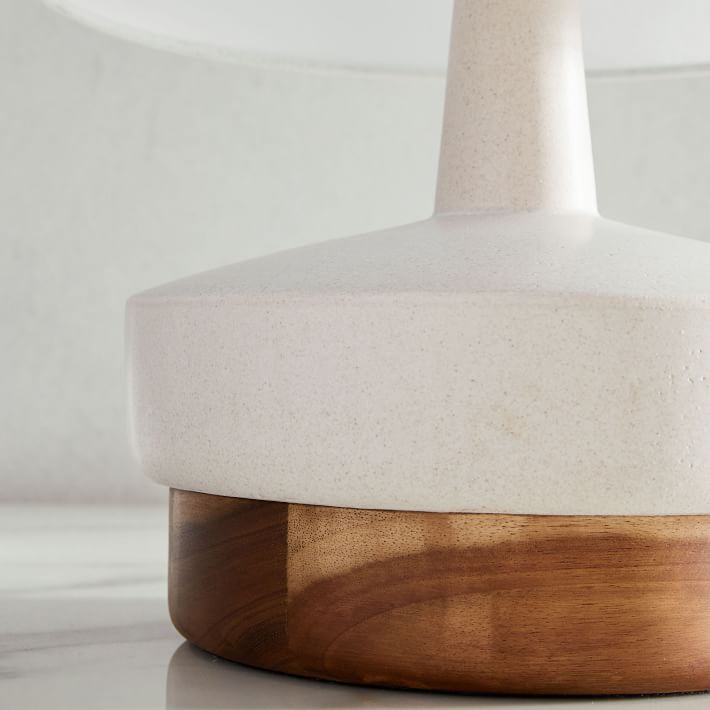 Wood & Ceramic Table Lamp - Small thumbnail 3