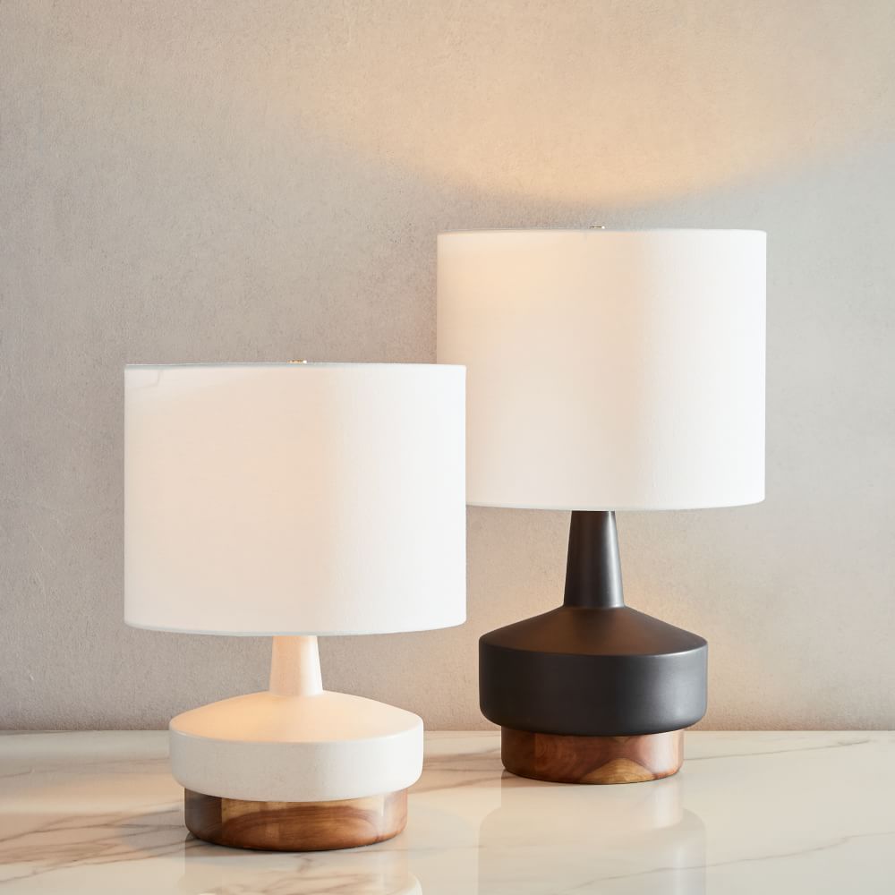 Wood And Ceramic Table Lamp thumbnail 3