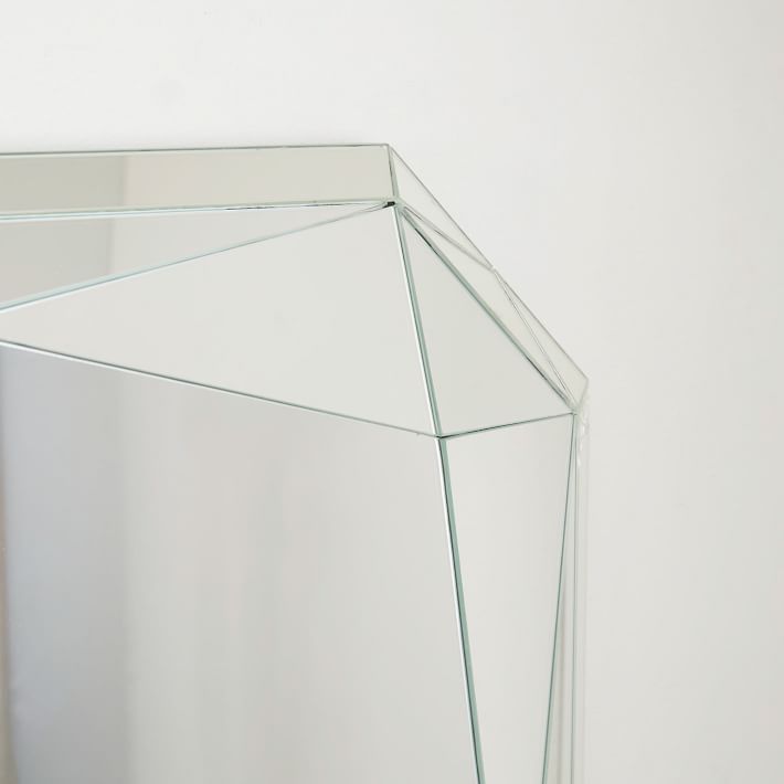 Faceted Wall Mirror Emerald Cut thumbnail 2