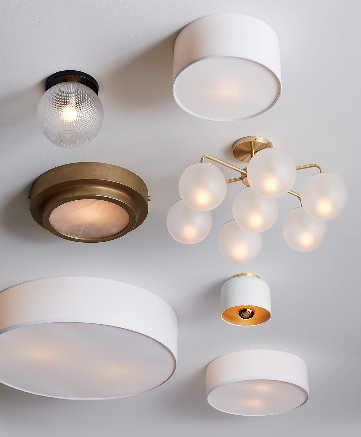 Vega Brushed Brass Flush Mount Light thumbnail 3