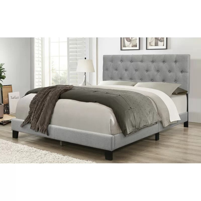 Drusilla Tufted Upholstered Low Profile Standard Bed thumbnail 2